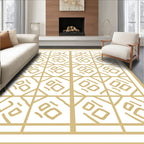 Geometric Grid Art Deco Pattern Rug