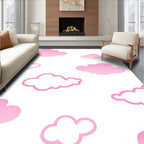 Pink Cloud Patterned Gentle Rug