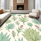 Vibrant Leaf Bloom Pattern Rug