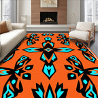 Bold Geometric Symmetry Print Rug