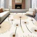 Pale Dandelion Field Pattern Rug