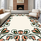 Floral Vine With Pink Petals Rug