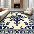 Classic Floral Medallion Border Design Rug