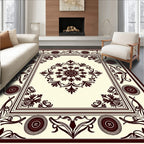 Classic Floral Medallion Dark Pattern Rug