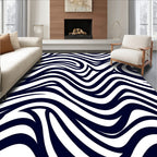Bold Wavy Stripes Pattern Design Rug