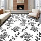 Classic Floral Damask Decorative Pattern Rug