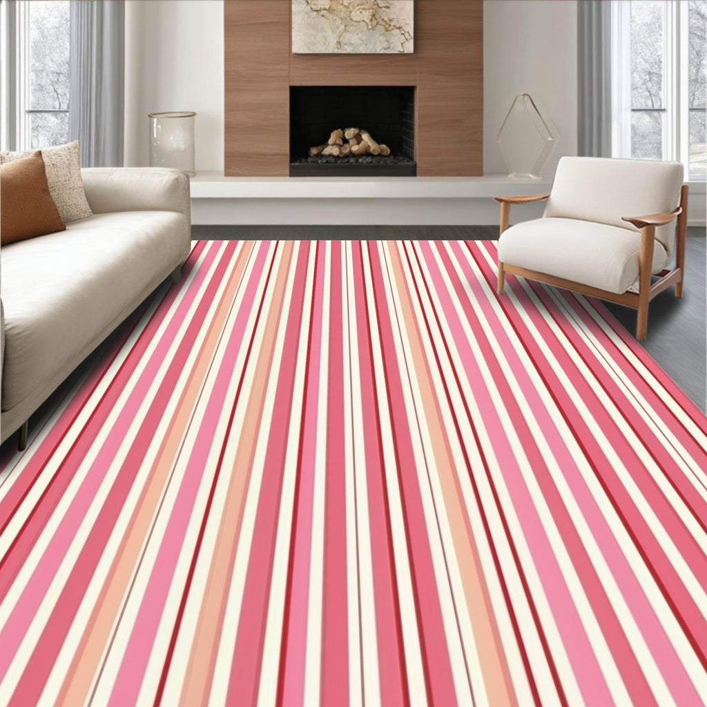 Pink Striped Tones Rug