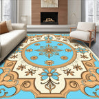 Ornate Floral Medallion Vintage Design Rug