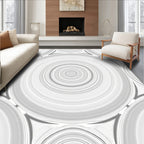 Concentric Circles Geometric Design Rug