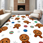 Holiday Gingerbread Man Candy Collection Rug