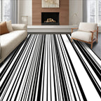 Bold Vertical Line Pattern Rug