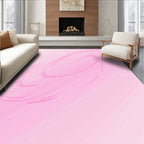 Abstract Pink Brush Stroke Pattern Rug