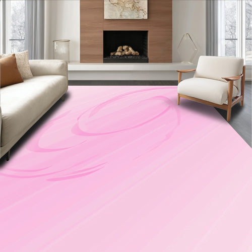 Abstract Pink Brush Stroke Pattern Rug
