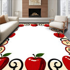 Red Apple Border Design Rug