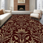 Damask Floral Vines Elegant Rug