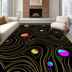 Vibrant Swirls 2 Colorful Spheres Rug