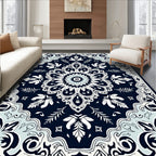 Traditional Floral Medallion Pattern Rug
