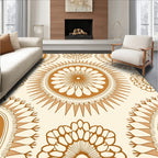 Mandala Style Sunburst Pattern Rug