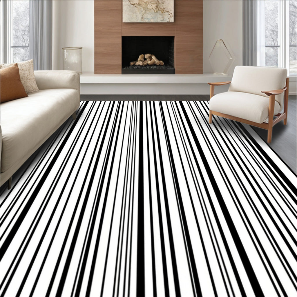 Bold Vertical Stripe Pattern Rug