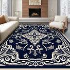 Classic Floral Scrollwork Motif Rug