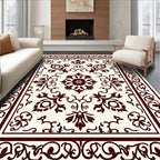 Ornate Floral Medallion Pattern Design Rug