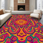 Vibrant Boho Kaleidoscope Pattern Rug