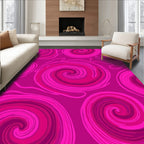 Pink Swirl Abstract Pattern Rug