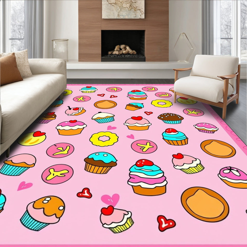 Sweet Cupcake Pattern Design Rug