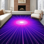 Radiant Burst Purple Pink Design Rug
