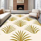 Art Deco Golden Fan Grass Rug