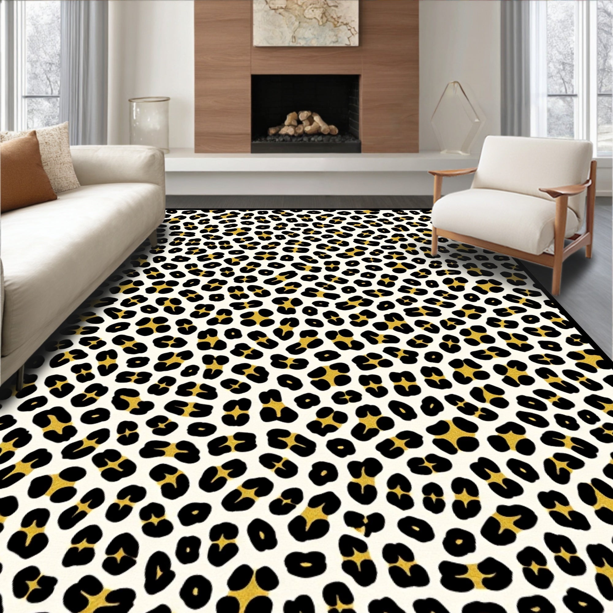 Animal Print Leopard Spots Rug