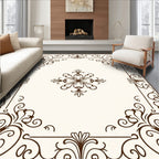 Elegant Floral Scrollwork Border Design Rug