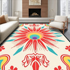 Radiant Floral Jewel Tone Medallion Rug