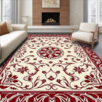 Ornate Floral Scrollwork Design Rug