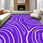 Purple Swirl Triangle Inspired Design Rug