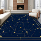 Celestial Starry Night Constellation Design Rug