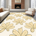 Pale Yellow Blossom Pattern Rug