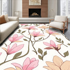 Pink Nude Floral Vine Artistry Rug