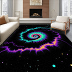 Galactic Psychedelic Spiral Nebula Rug